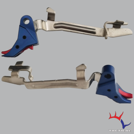 Blue/Red Billet Trigger with Bar - Glock Compatible by TF Tactical