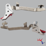 Silver/Red Billet Trigger with Bar - Glock Compatible by TF Tactical